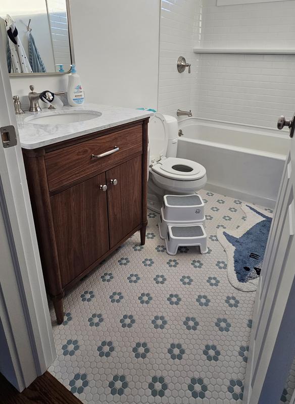 allen + roth Rian 60-in Onyx Black Undermount Double Sink Bathroom Vanity with White Engineered Marble Top