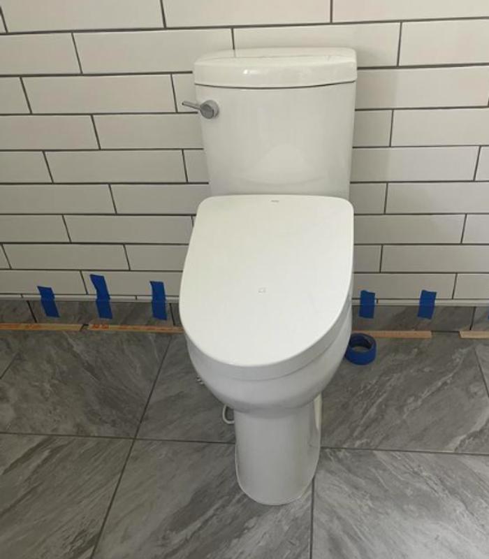 Convenient Height Extra Tall Toilets Pearl White Dual Flush Elongated Tall  Height 2-piece Soft Close Toilet 12-in Rough-In 1.28-GPF in the Toilets  department at