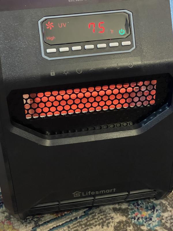 Lifesmart Up to 1500-Watt Infrared Quartz Cabinet Indoor Electric Space  Heater with Thermostat and Remote Included in the Electric Space Heaters  department at Lowes.com