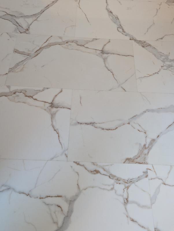 Pergo Verona Marble Off-white Marble Look 22-mil x 12-in W x 24-in L ...