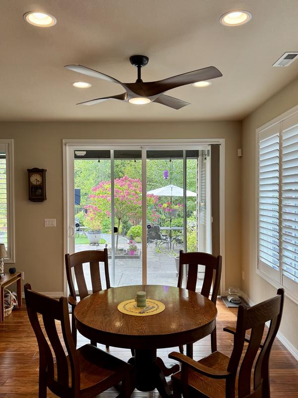 Minka Ceiling Fan Co. Rowland 56-in Matte Black with Distressed Koa ...