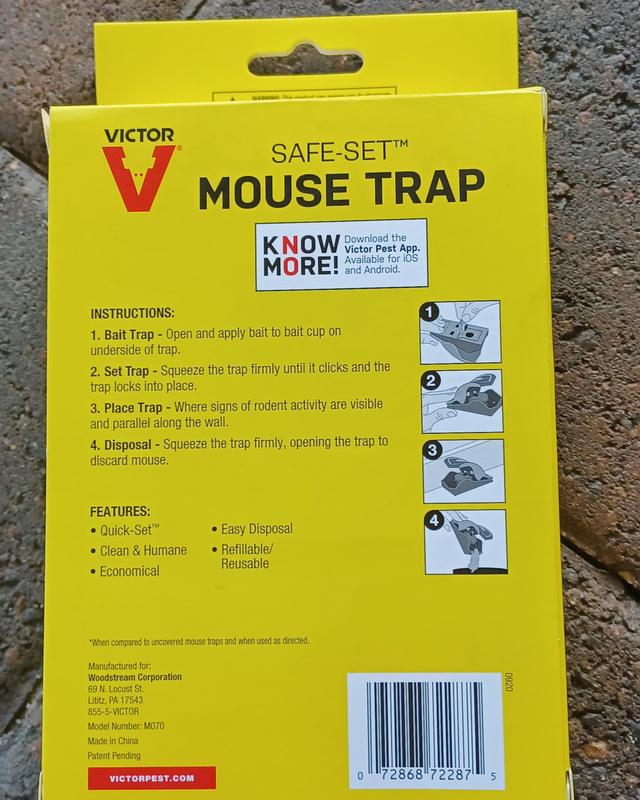 Victor® Catch & Hold™ Humane Outdoor and Indoor Mouse Trap