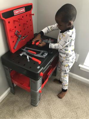 craftsman kid's toy workbench and tool set