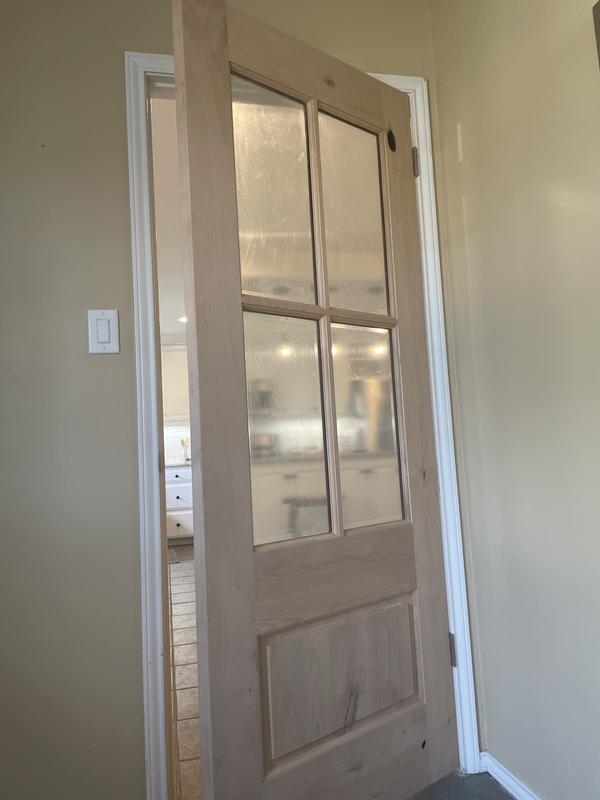 Greatview Doors 32-in x 79-in Knotty Alder 3/4 Lite Unfinished Front Door