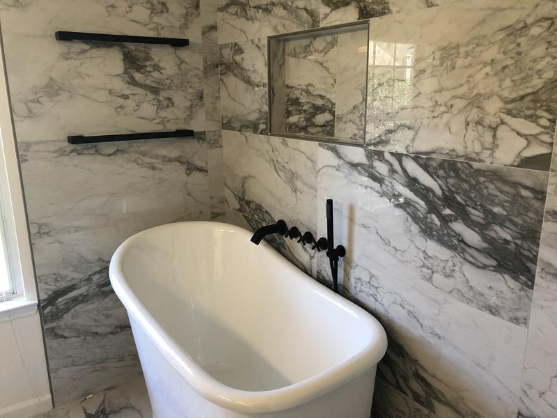 allen + roth Michelangelo Polished White Marble 18-in x 36-in Polished Porcelain Marble Look Floor and Wall Tile (4.43-sq. ft/ Piece)