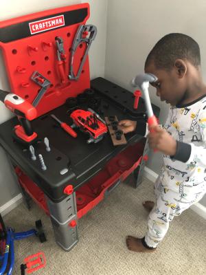 craftsman kid's toy workbench and tool set