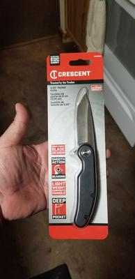 Crescent 3.25-in Steel Drop Point Pocket Knife in the Pocket Knives  department at