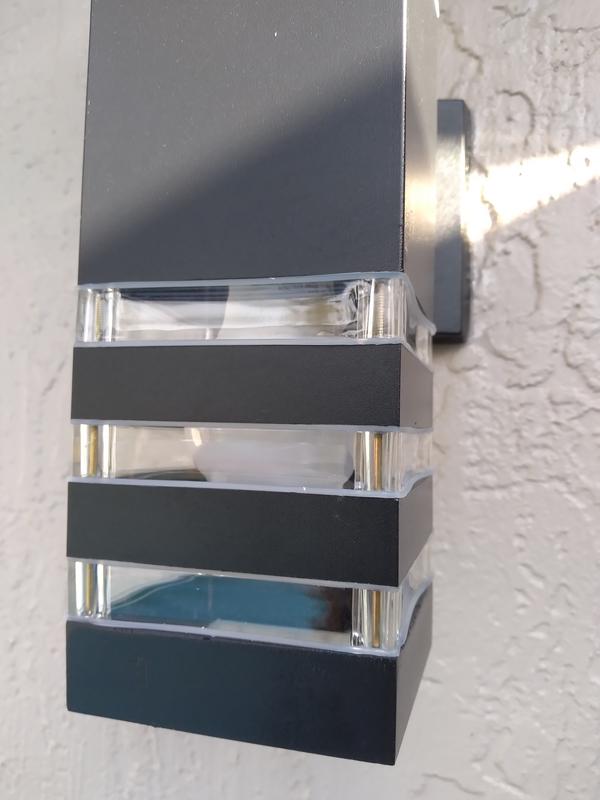 LamQee 2-Light 13.4-in H Matte Black LED Outdoor Wall Light