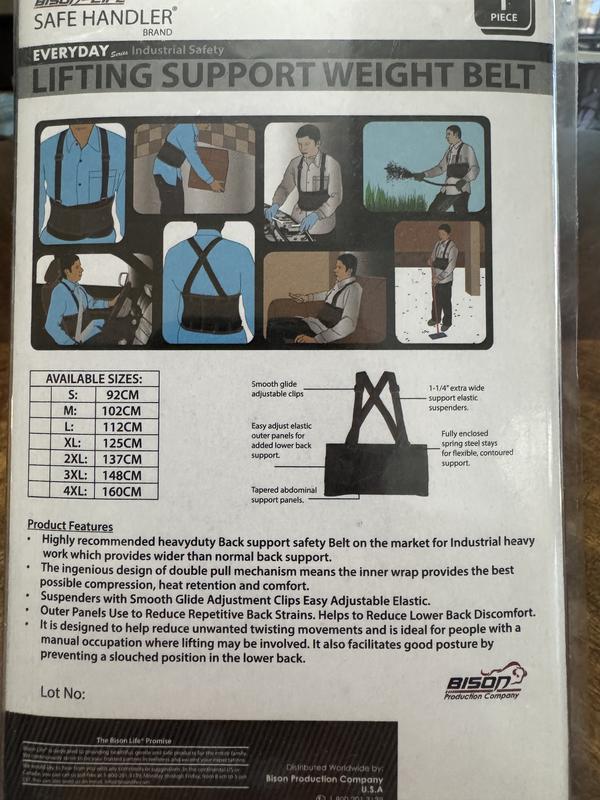 Safe Handler Lifting Support Weight Belt, Lower Back Brace
