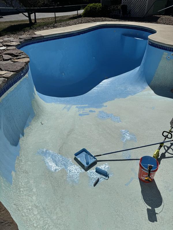 Armorpoxy Industrial Grade, 2 Part Epoxy Pool Paint Satin Light Blue ...