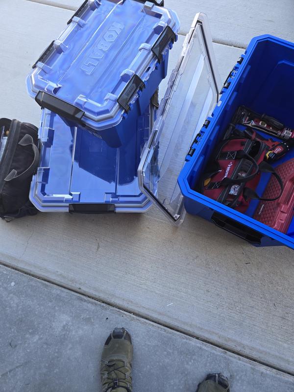 Kobalt Small 5 -Gallons ( 20 -Quarts ) blue Heavy Duty Stackable Tote ...