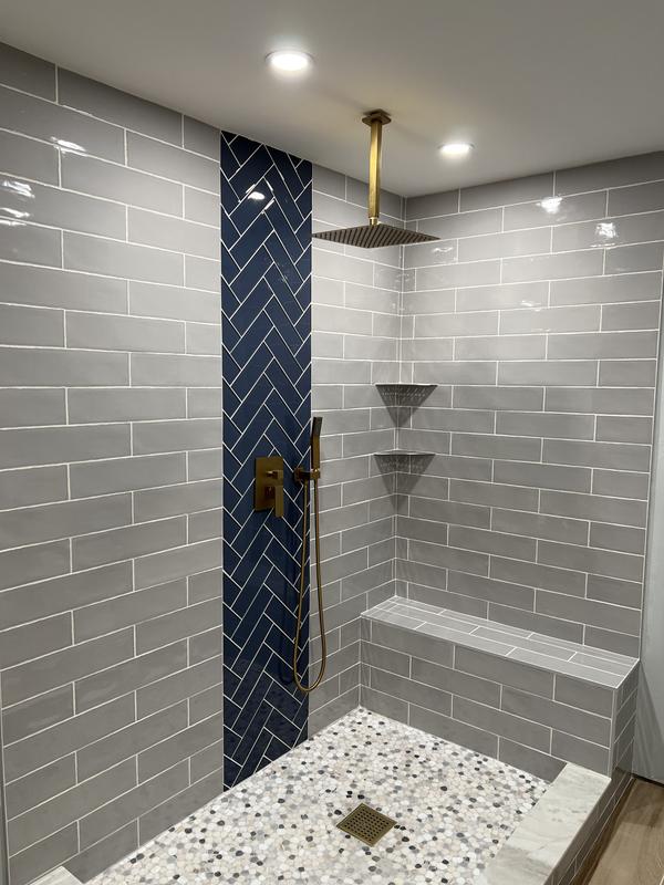 9 x 17 L-Shaped Shower Tile Shelves