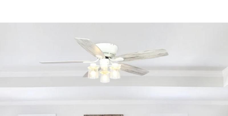 Progress Lighting AirPro Builder Fan 52-in Brushed Nickel Ceiling Fan ...