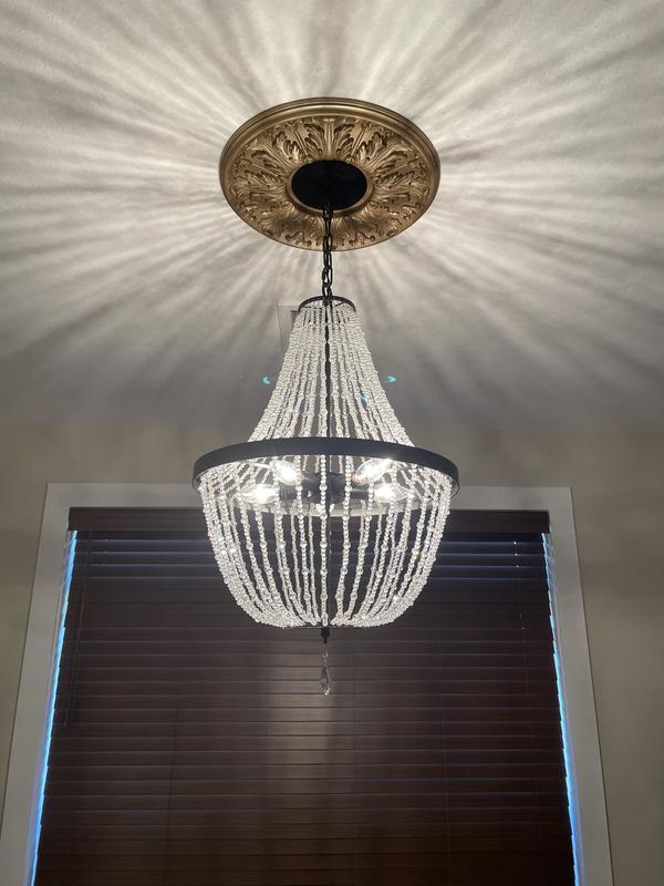 allen + roth Emilia 5-Light Matte Black Modern/Contemporary Chandelier ...
