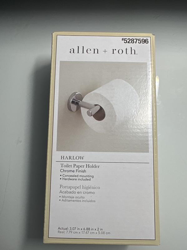 allen + roth Harlow Gold Wall Mount Single Post Toilet Paper