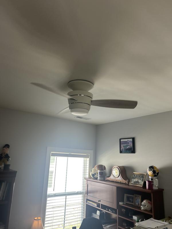 Harbor Breeze Mazon 44-in Brushed Nickel with Brushed Nickel Harbor Breeze Mazon 44-in Brushed Nickel with Brushed Nickel