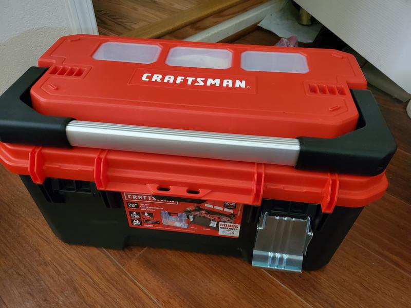 CRAFTSMAN Pro 26-in Red Plastic Lockable Tool Box