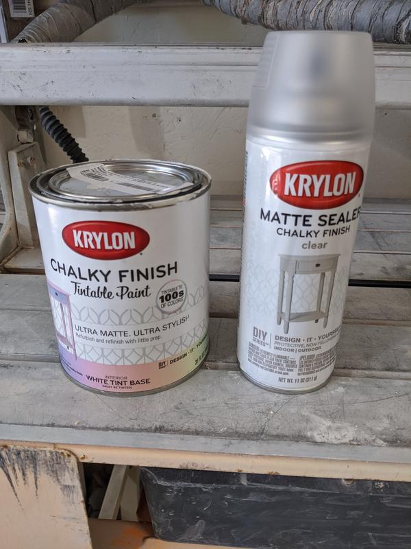 Krylon Matte Sealer, Chalky Finish Spray Paint, Clear, 11 Ounces