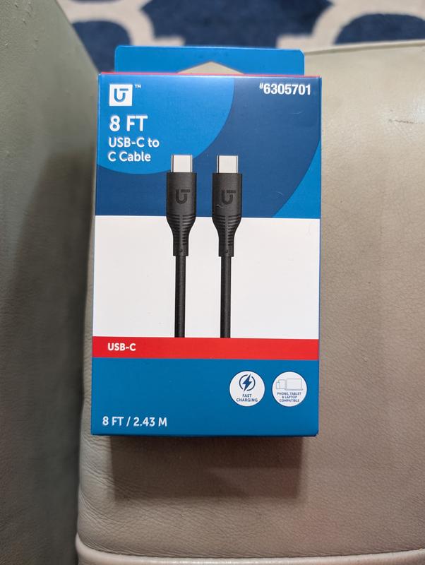 Utilitech 8-ft Usb 2 Usb-c Black Cable 8B47-3190006R-FG at Lowes.com