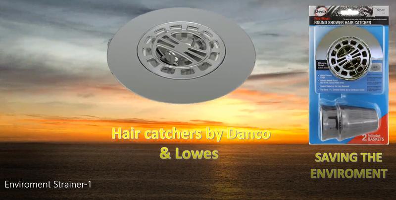 Danco 11087 Square Hair Catcher for Shower Drain in Matte Black