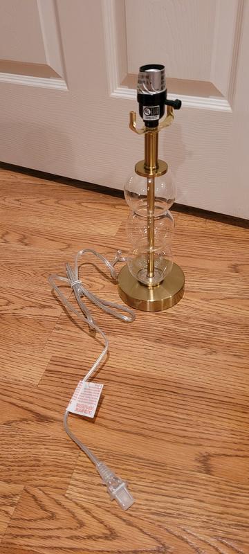 Shop allen + roth allen + roth 14.5-in Gold Plug-in Glass Stick Lamp ...