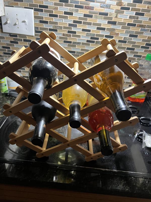 ClosetMaid 8-Bottle Tan Wood Wine Rack 10000-00635 at Lowes.com