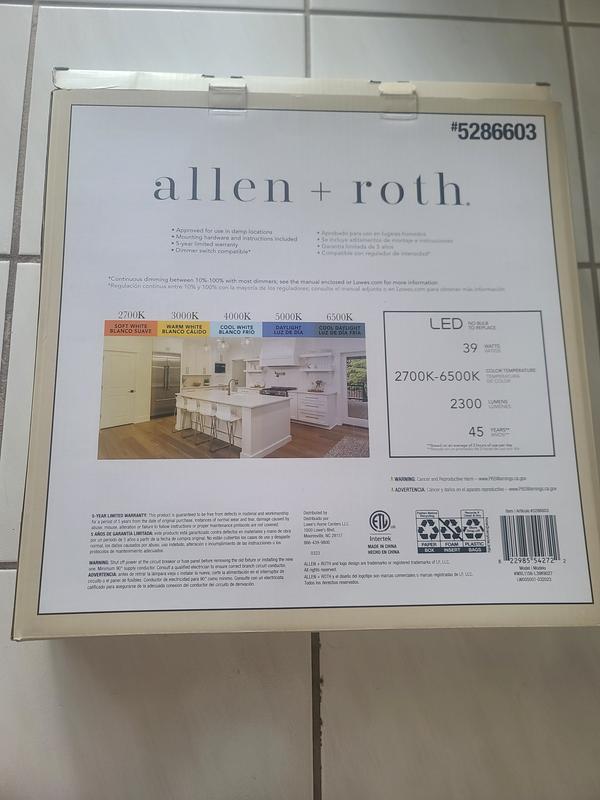 RO-4218 RK-5386　めぐ allen + roth Sade 1-Light Brushed Nickel LED Flush Mount