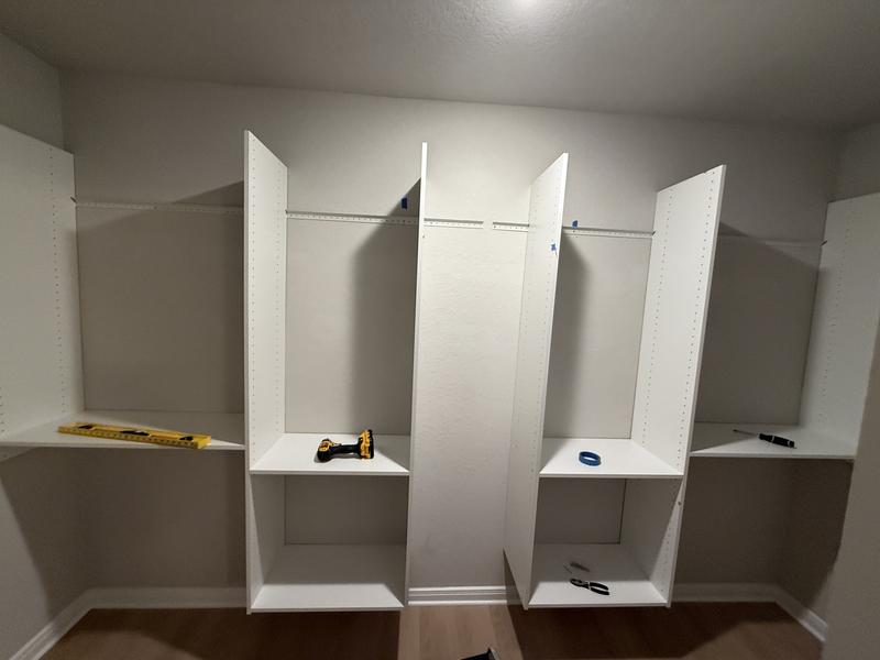Easy Track 10.09-ft to 12.09-ft W x 6-ft H White Solid Shelving