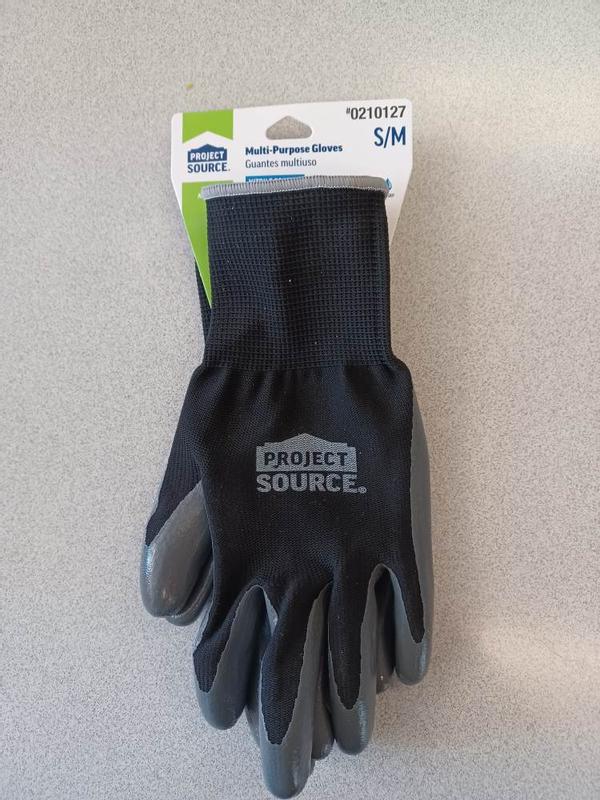 CRAFTSMAN Small/Medium Black Nitrile Dipped Hmpe Gloves, (1-Pair) in the  Work Gloves department at