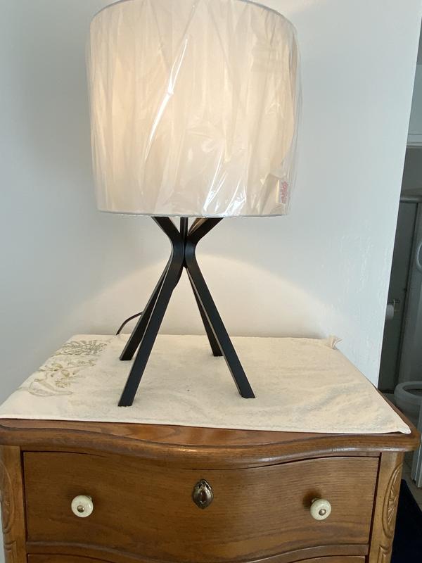 Origin 21 24-in Matte Black LED On/Off Switch Table Lamp with Fabric ...