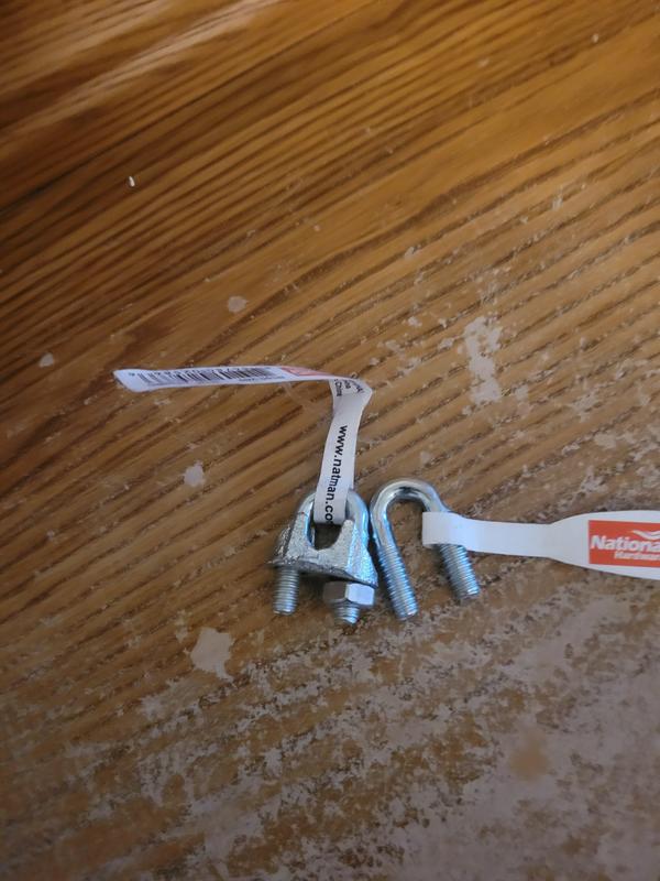 National Hardware 3230BC Series N248-286 Wire Cable Clamp 4 In L 3 16 In Dia Cable Malleable Iron Zinc