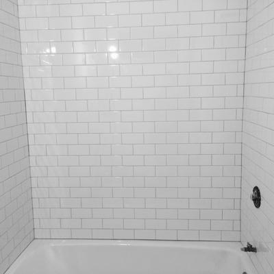 Mapei Warm Gray Unsanded Powder Grout, Mapei Warm Gray Grout With White Subway Tile