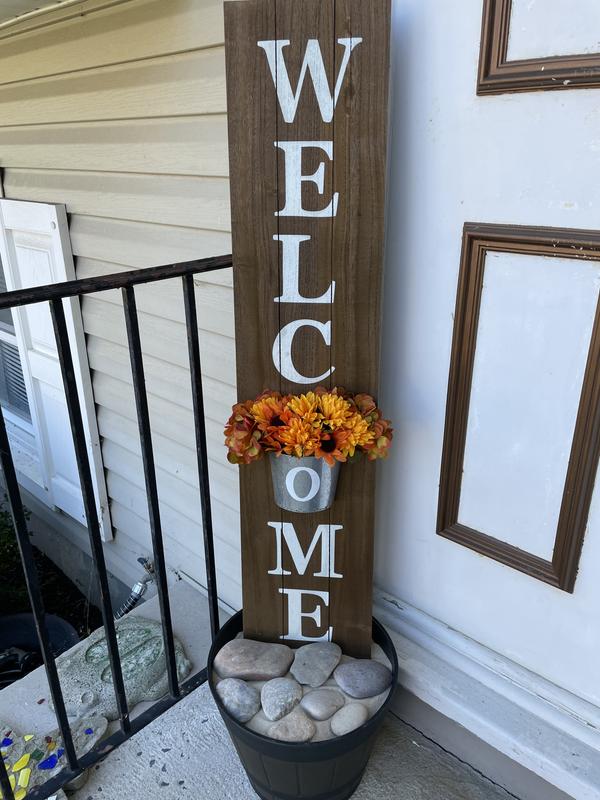 Glitzhome Spring Basket Theme Wood Porch Sign, 42-inch Height, Outdoor  Seasonal Decoration in the Seasonal Decorations department at