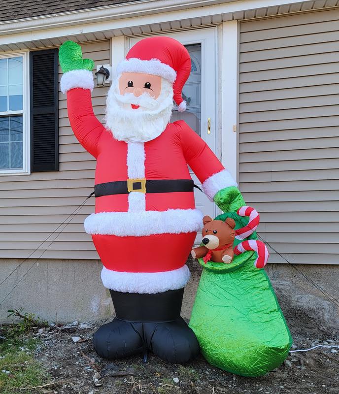 Gemmy Santa's Workshop Airblown Inflatable 9 Ft Tall purchases Working Condition