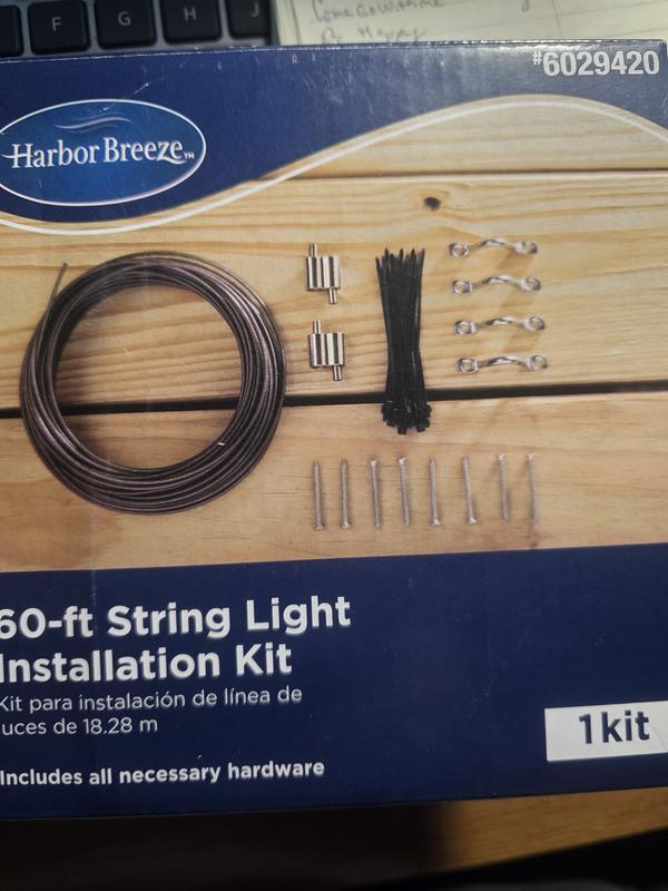 Harbor Breeze 48-ft Plug-in Black Indoor/Outdoor String Light with 18 ...