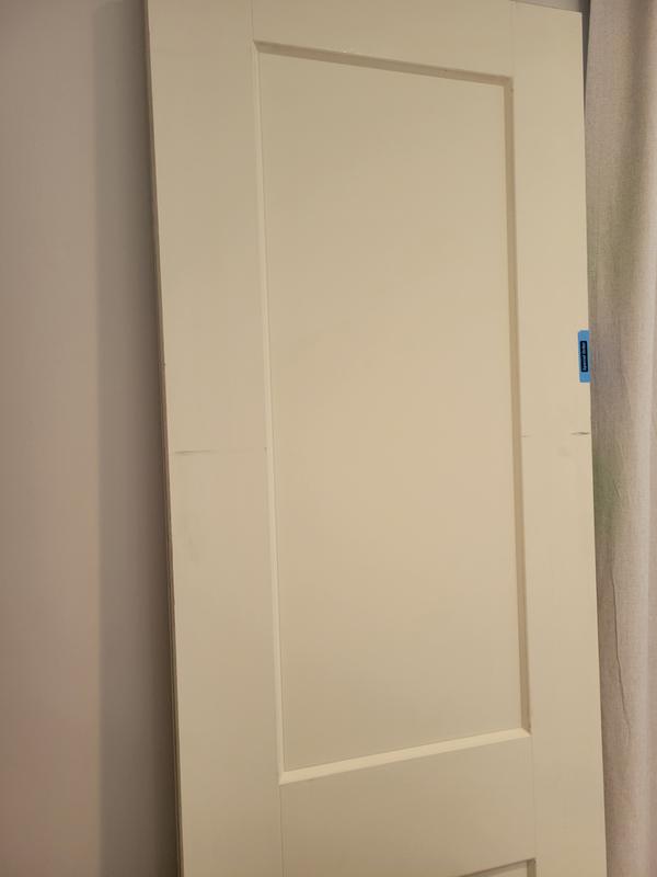 Masonite Logan 32-in x 80-in Primed 2-panel Smooth Solid core Primed ...