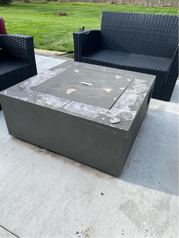 Real Flame Baltic 36 In W 50000 Btu, Baltic Square Fire Pit Table
