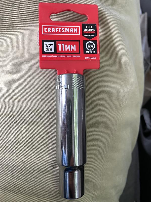 CRAFTSMAN Metric 1 2 in Drive 12 point 11Mm Deep Socket in the