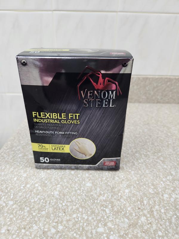 Venom Steel One Size Fits All Off-white Latex Gloves, (25-Pairs) in the  Work Gloves department at