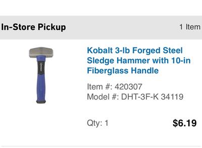 Forester 3LB Mini Fiberglass Sledge Hammer - Forester Shop