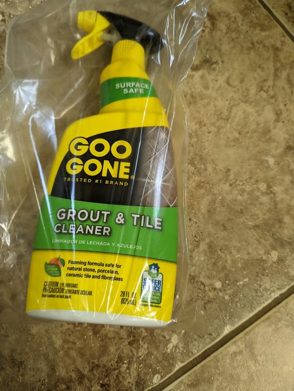  Goo Gone Grout & Tile Cleaner - 28 Ounce - Removes Tough Stains  Dirt Caused By Mold Mildew Soap Scum and Hard Water Staining - Safe on Tile  Ceramic Porcelain 