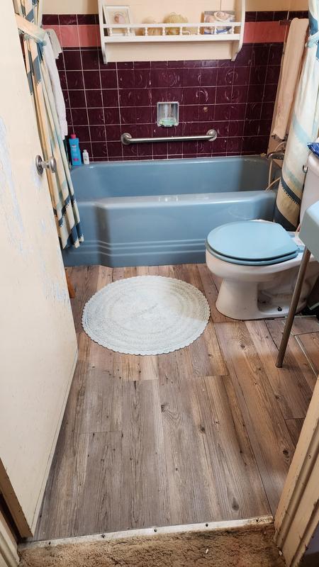 Bath Bliss Beveled Wood Standard Round Toilet Seat-light Blue