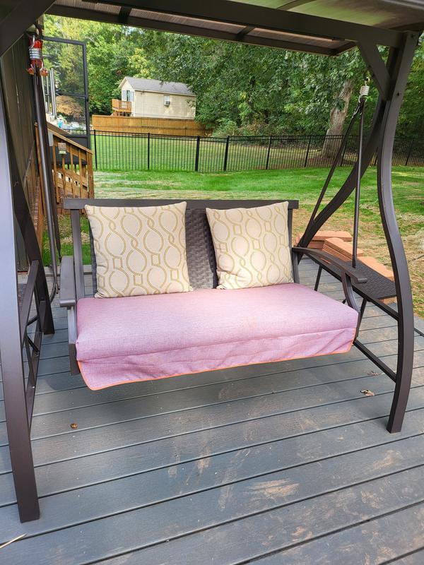 PEAK HOME FURNISHINGS porch swing 2-person Red Aluminum
