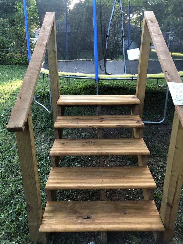 Severe Weather 6-Steps Pressure Treated Pine Wood Outdoor Stair Stringer in  the Outdoor Stair Stringers department at