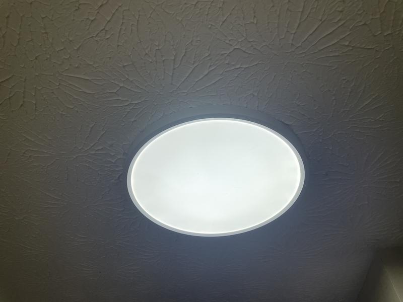 AFX Edge Round 1-Light 16-in White LED Flush Mount Light ENERGY STAR ...