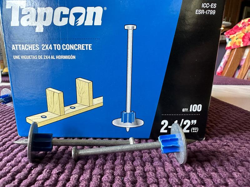 Tapcon 100-Pack 3-in Washered Drive Pin 37889 at Lowes.com