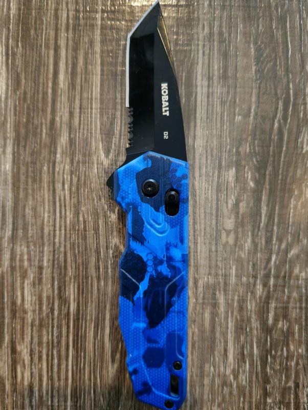 Kobalt 3.5-in Stainless Steel Blade with Serration Pocket Knife in the Pocket  Knives department at