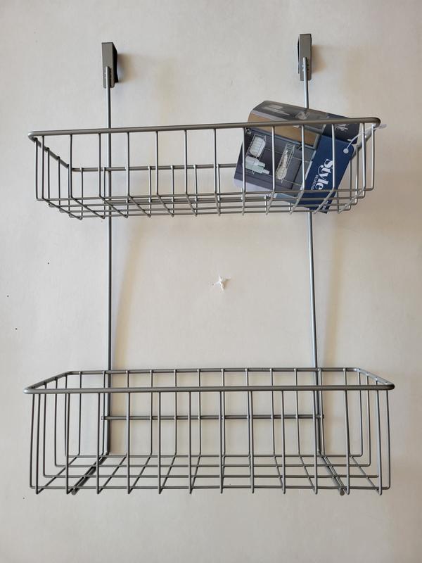 Style Selections Satin Nickel Aluminum Hanging Shower Caddy 2.6-in x 2.3-in  x 3.8-in in the Bathtub & Shower Caddies department at