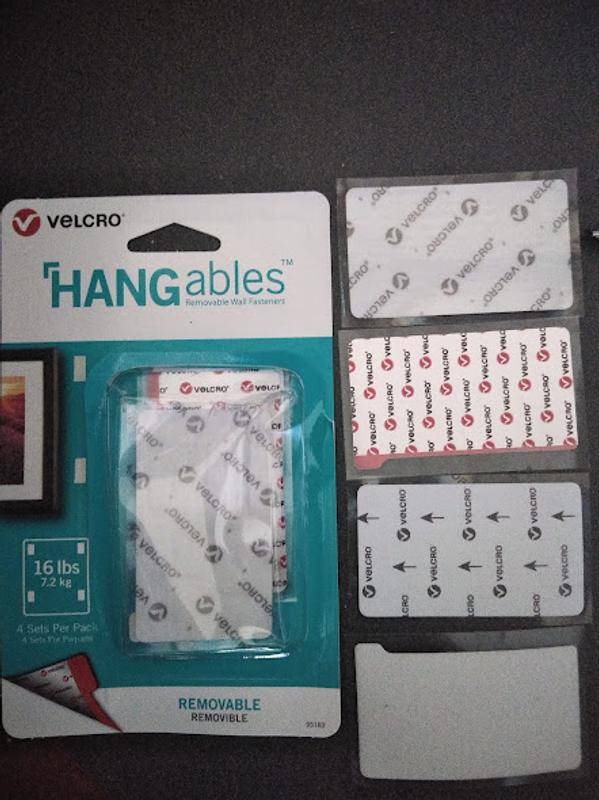 VELCRO® BRAND HANGABLES PICTURE HANGING STRIPS Large Small Corners Squares  Tabs