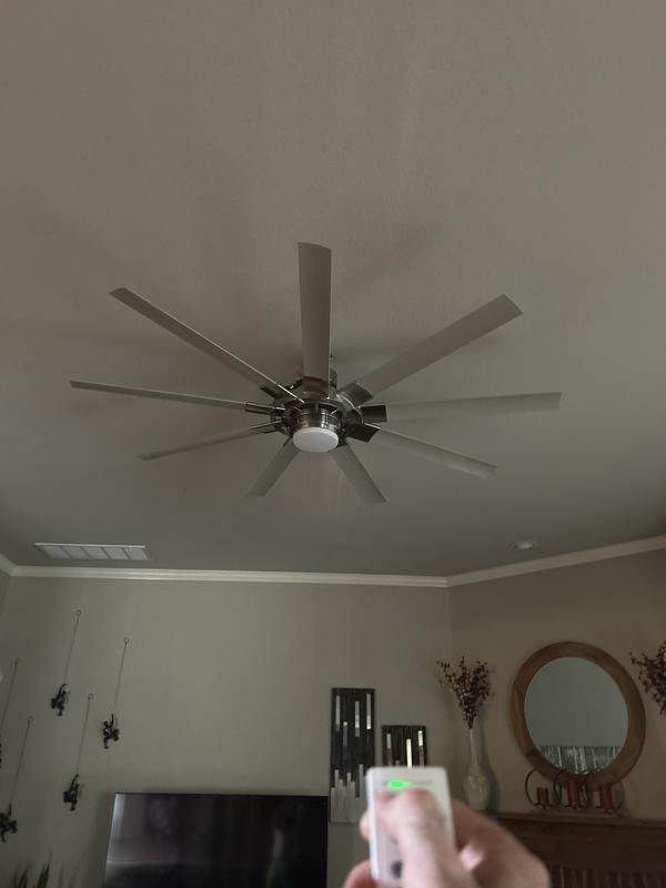 Slinger v2 72-in Matte Black Color-changing LED Indoor/Outdoor good Ceiling Fan